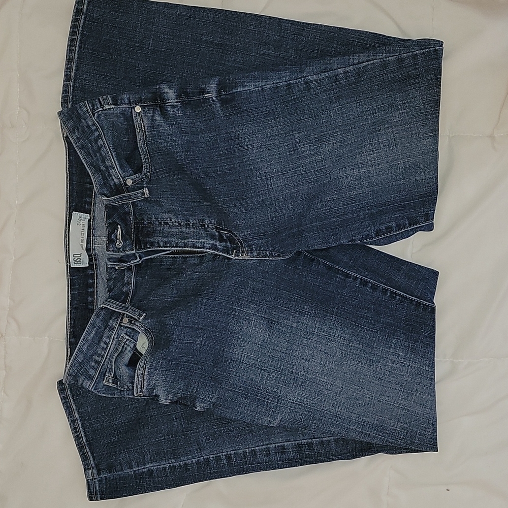 Straight leg denim jeans